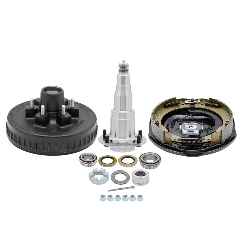 6 on 5.5 - Hub Drum & Electric Brake 12", 5,200-6,000 lb Trailer Axle, 25580/25520 & 15123/15245 Bearing Seal Kit