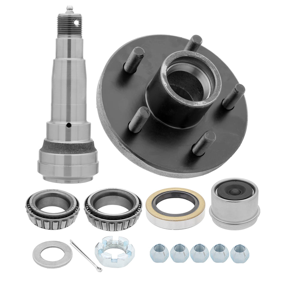 5 on 4.5" - Idler Hub - 3,500 lbs Trailer Axle for Spindle #84 - L44649/10 & L68149/11 Bearing Seals Kit