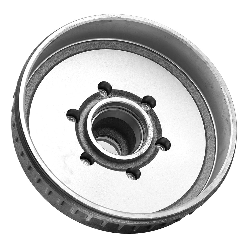 6 on 5.5 Trailer Hub Drum 12", 5,200-6,000 lb Axle, 25520/15245 Race Pre-Installed