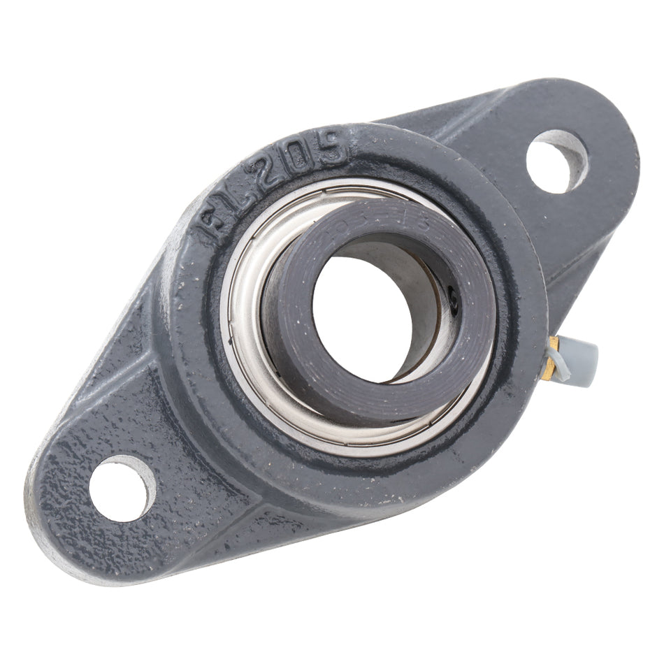 SAFL205-16, 2-Bolt Flange Mounted Ball Bearing, 1 in Bore (ID), Insert Bearing: SA205-16, Housing: FL205, with Locking Collar