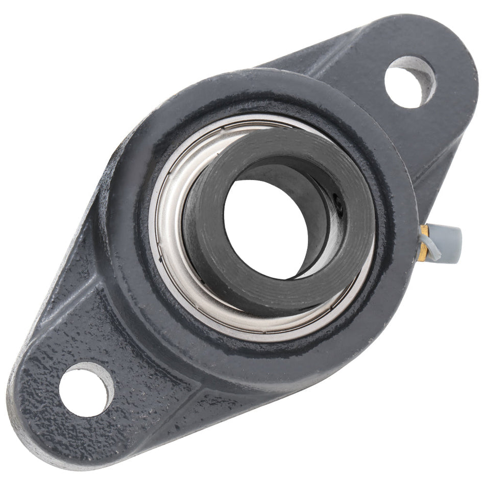 SAFL205, 2-Bolt Flange Mounted Ball Bearing, 0.984 in Bore (ID), Insert Bearing: SA205, Housing: FL205, with Locking Collar