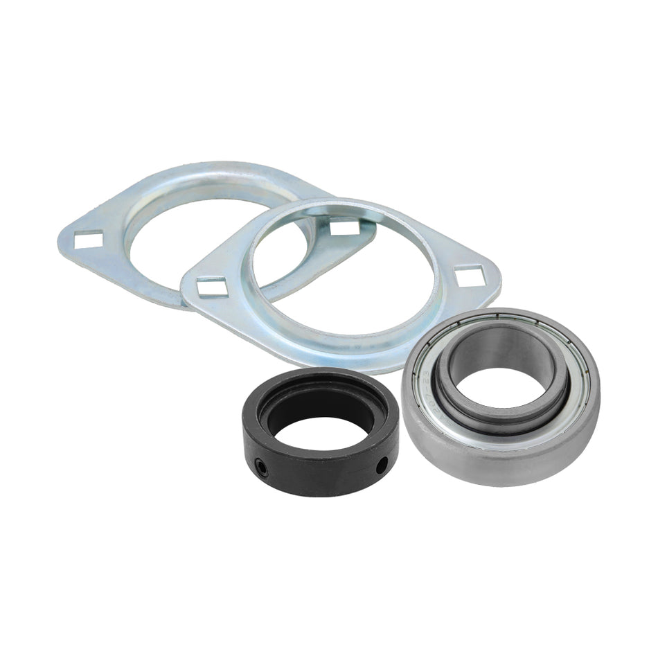 SAPFL206, Pressed Steel 2-Bolt Mounted Unit Bearing, 1.181 in Bore (ID), Insert Bearing: SA206, Housing: PFL206 (Pressed Steel)