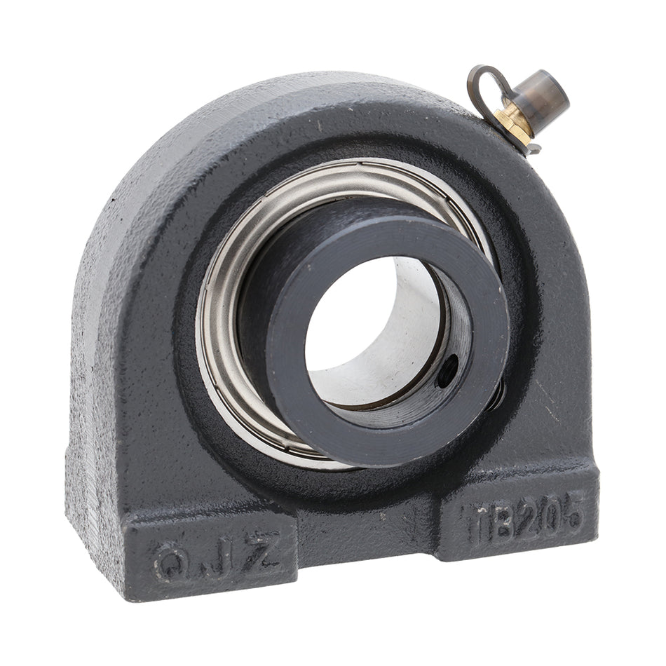 SATB205, Tapped Based Pillow Block Mounted Unit Bearing, 0.984 in Bore (ID), Insert Bearing: SA205, Housing: TB205, with Locking Collar