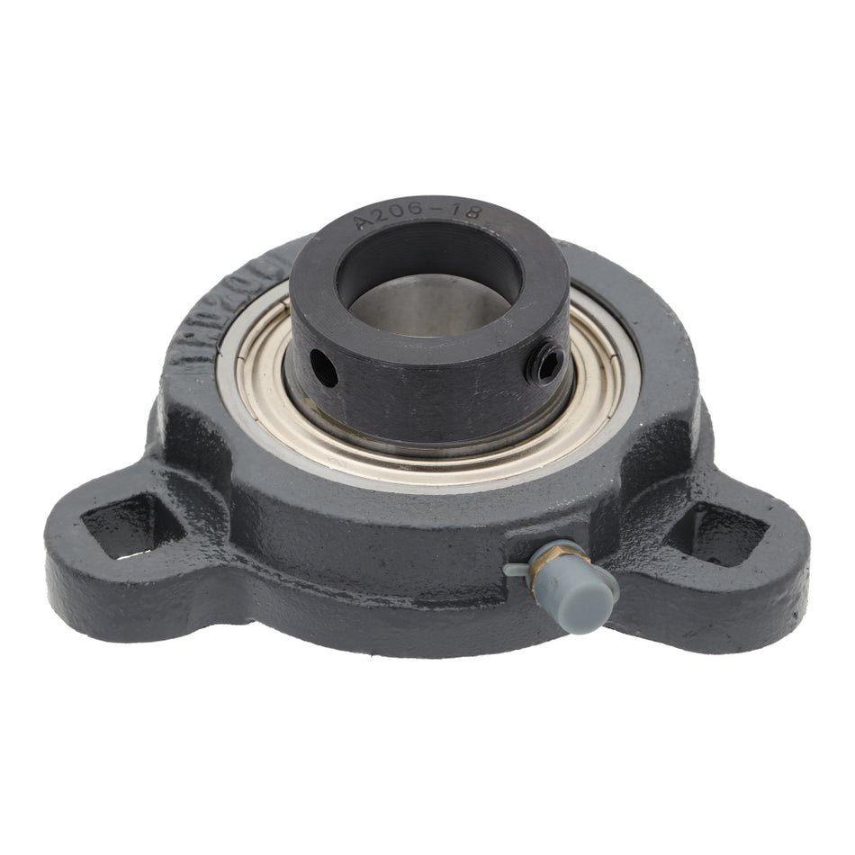 SATRD206-18G, 3-Bolt Flange Mounted Unit Bearing, 1.125 in Bore (ID), Insert Bearing: SA206-18G, Housing: TRD206, with Locking Collar