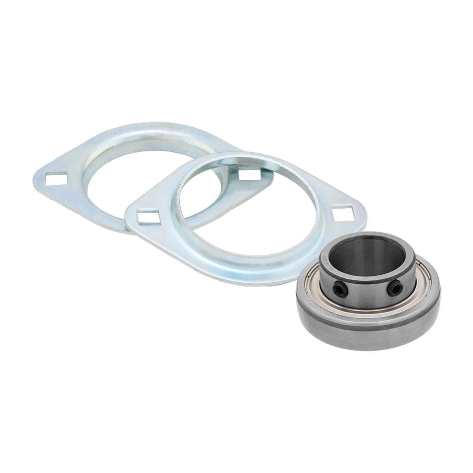 SBPFL205-16, Pressed Steel 2-Bolt Mounted Unit Bearing, 1 in Bore (ID), Insert Bearing: SB205-16, Housing: PFL205 (Pressed Steel)