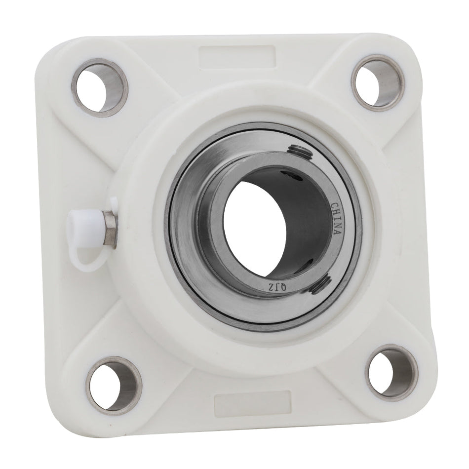 SPUCF206-20, Plastic 4-Bolt Mounted Unit Bearing, 1.25 in Bore (ID), Insert Bearing: SUC206-20, Housing: F206( P)