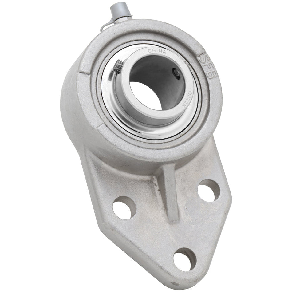 SUCSFB204-12, Stainless Steel 3-Bolt Flange Mounted Ball Bearing, Insert Bearing: SUCS204-12, Housing: FB204