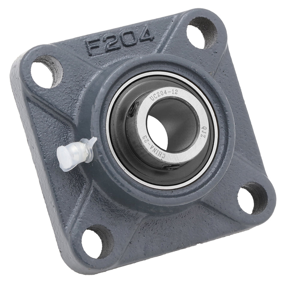 UCF204-12,  4-Bolt Flange Mounted Unit Bearing, 0.75" Bore (ID),  3/4 " Bore (ID),  Insert Bearing: UC204-12