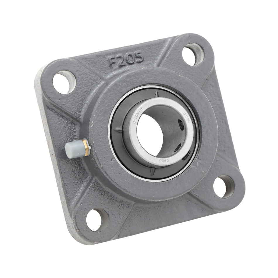 UCF205-16,  4-Bolt Flange Mounted Ball Bearing, 1.0" Bore (ID),  Insert Bearing: UC205-16,  Housing: F204
