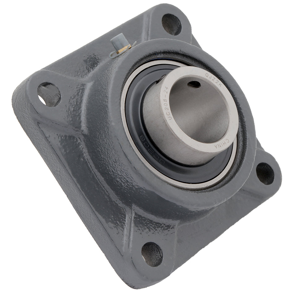 UCFS208-24, 4-Bolt Flange Mounted Unit Bearing, 1 1/2 in Bore (ID), Insert Bearing: UC208-24, Housing: FS208