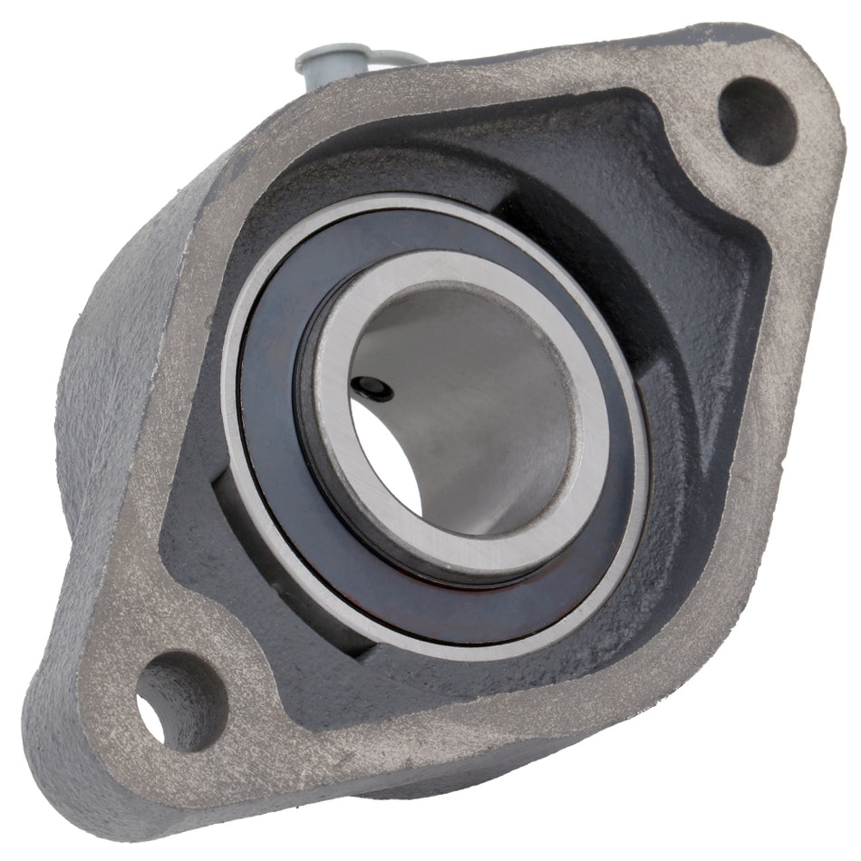 UCFT206-19, 2-Bolt Mounted Unit Bearing, 1.1875 in Bore (ID), Insert Bearing: UC206-19, Housing: FT206