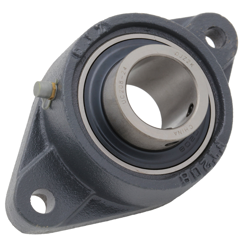 UCFT208-24, 2-Bolt Mounted Unit Bearing, 1.5 in Bore (ID), Insert Bearing: UC208-24, Housing: FT208